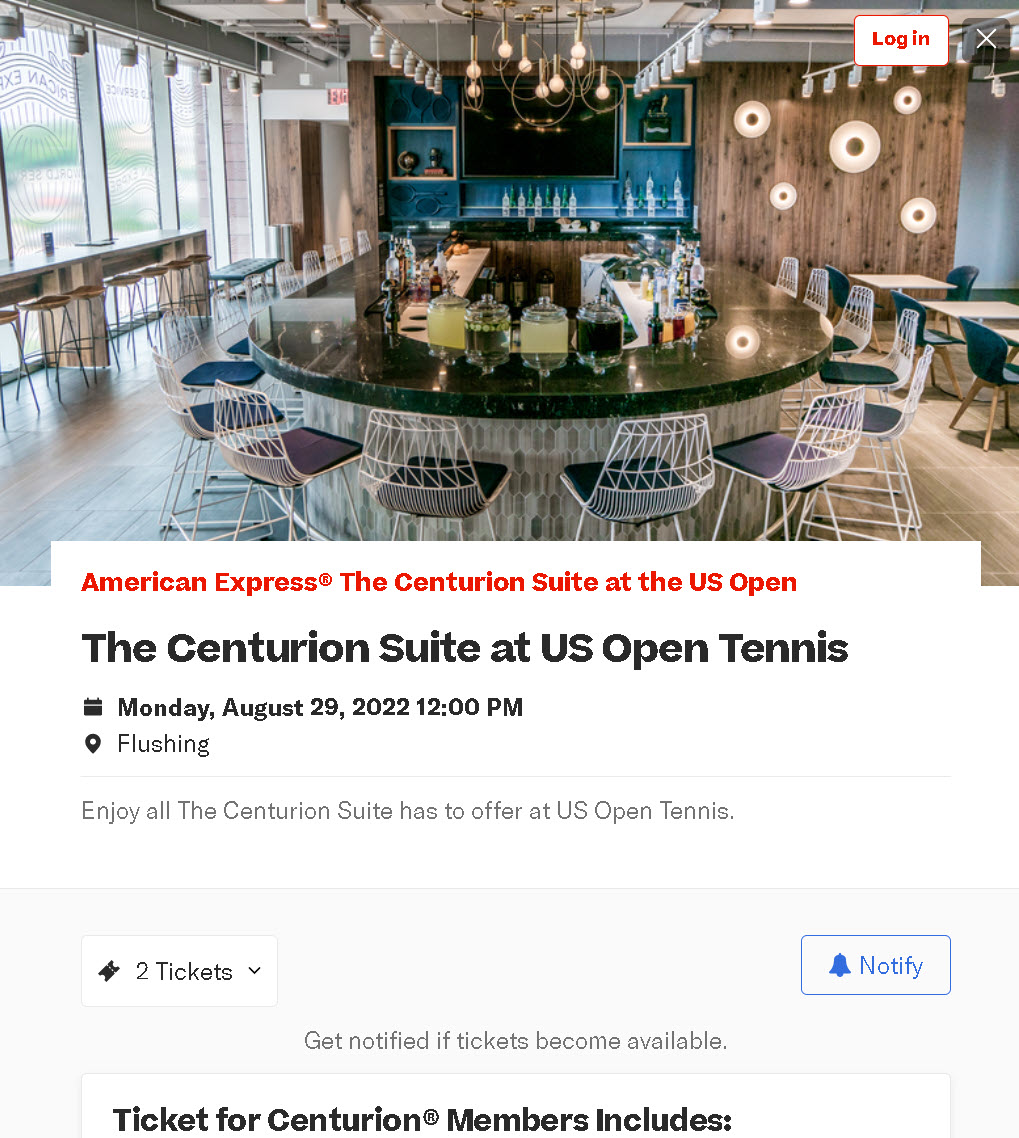 US Open Chase and Amex Lounge Free Sign Up Tennis Bargains US Open